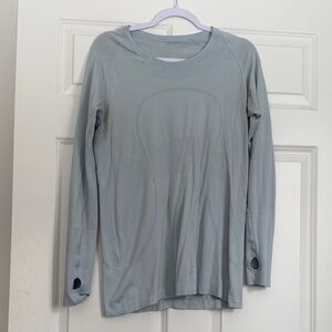 Lululemon Light Blue Long Sleeve Top with Thumb Holes